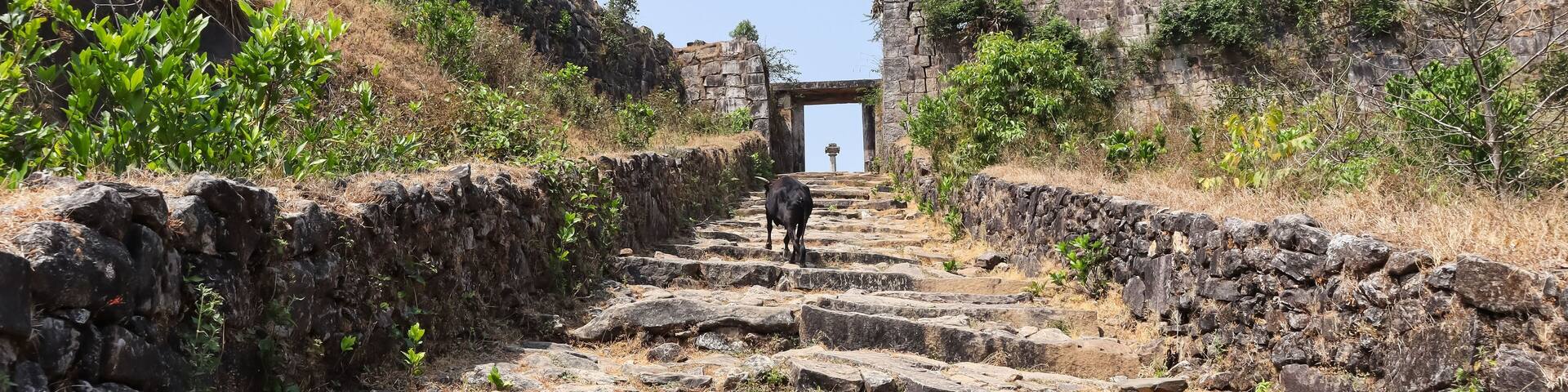The Fortress of Kavaledurg Fort Tirthahalli, Shimoga.. Ancient Fort of Karnataka,