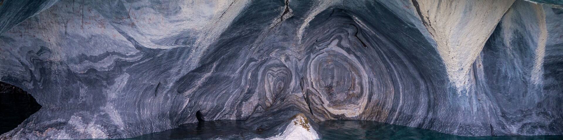 detail of the marble chapels in the General Carrera Lake of the Carretera Austral