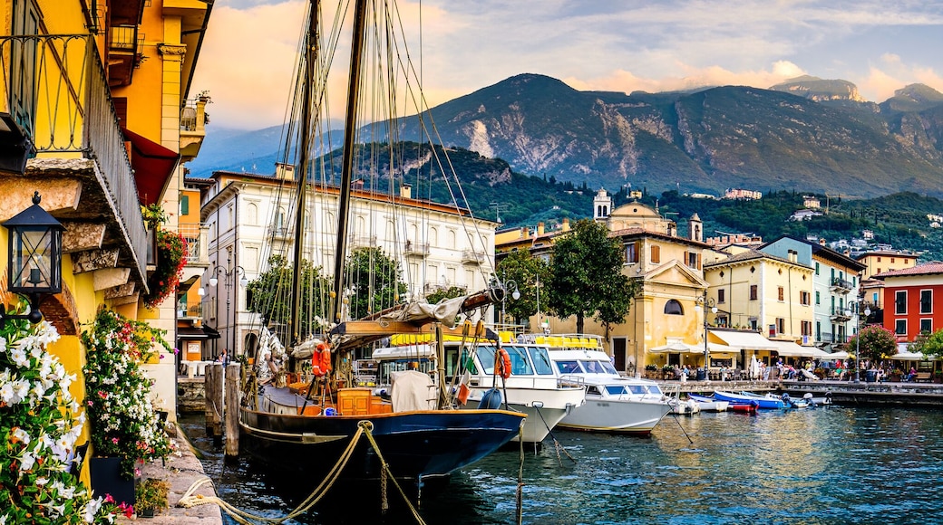 old town of malcesine at the lago di garda