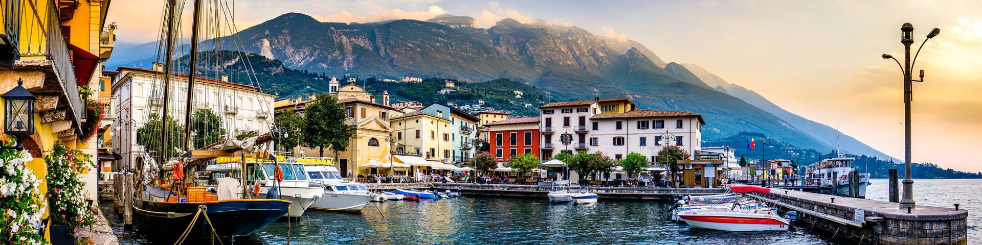 old town of malcesine at the lago di garda