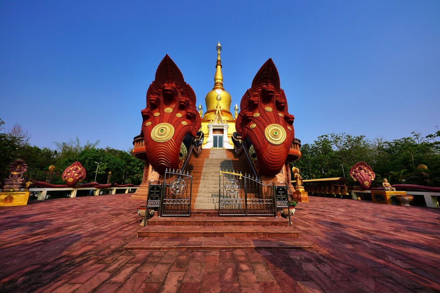 Wat Pa Kittiya Nuson a famous temple in Phu Wiang District, Khon Kaen, Thailand