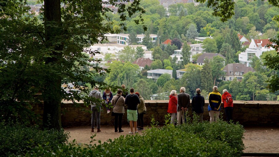 Neroberg featuring a small town or village and views as well as a small group of people