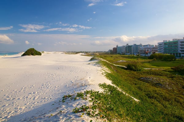 Plage Dunas mettant en vedette ville cĂŽtiĂšre, plage et vues littorales