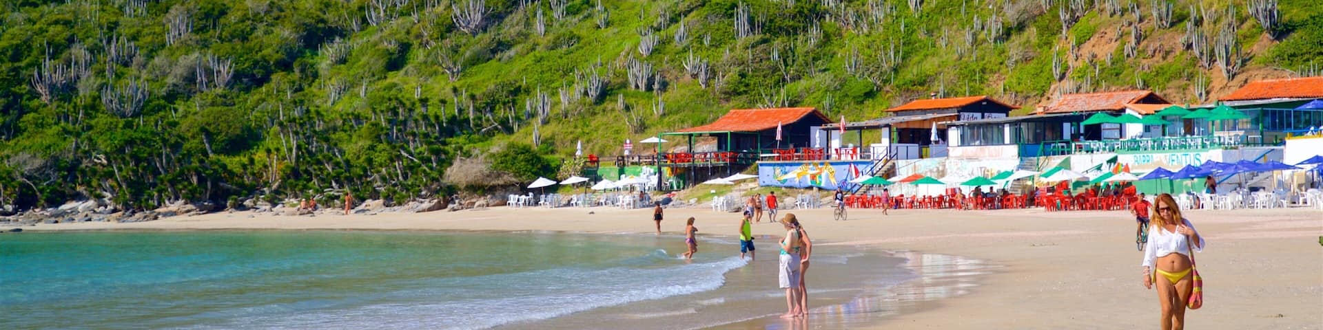 Conchas Beach which includes general coastal views, a coastal town and a beach