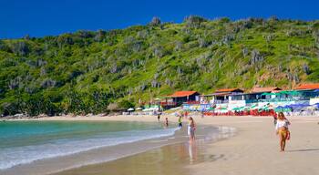 Conchas Beach which includes general coastal views, a coastal town and a beach