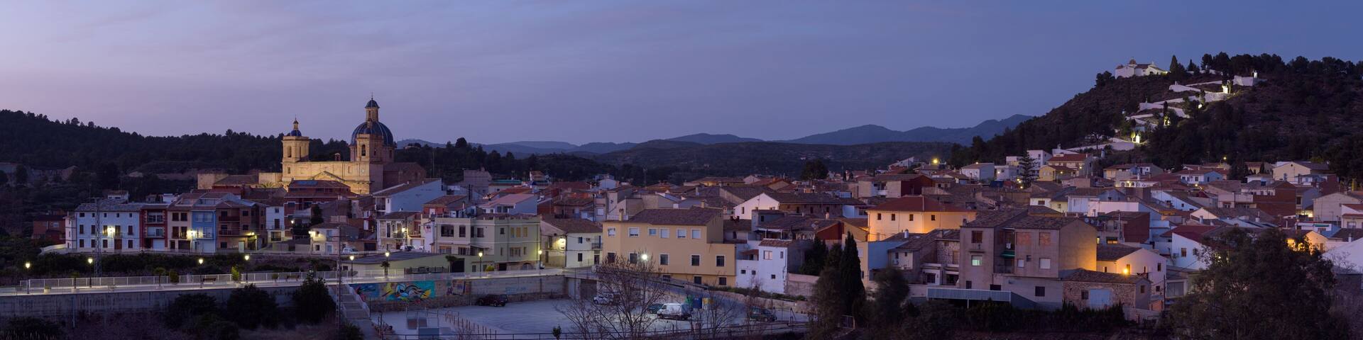Vista general de la población de Sot de Ferrer, en la provincia de Castellón. Coumnidad Valenciana. España. Europa