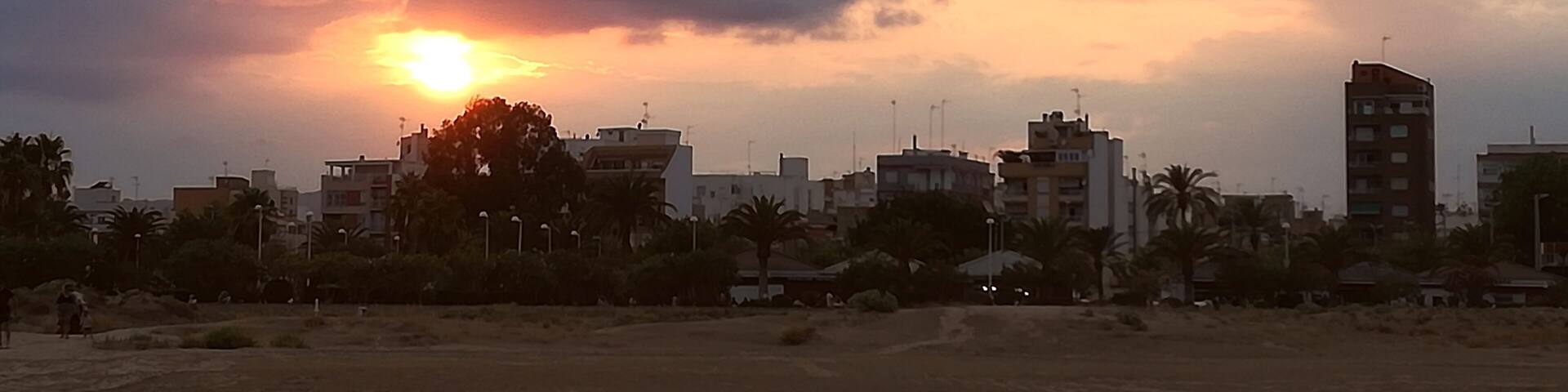 Sunset at Sagunto beach