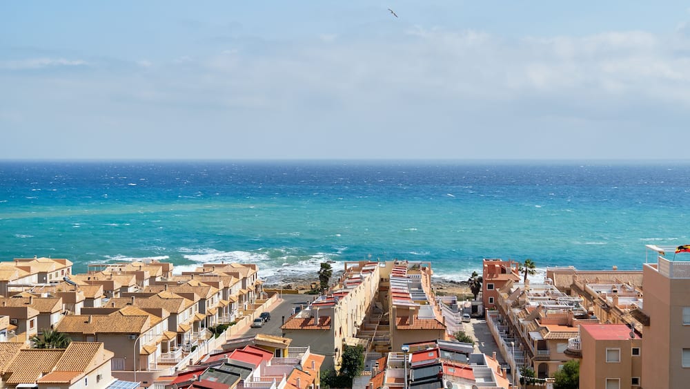 Coastal houses of Miramar district, Torrevieja, Spain