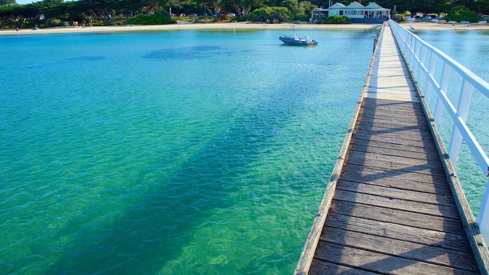Sorrento Front Beach featuring a bridge