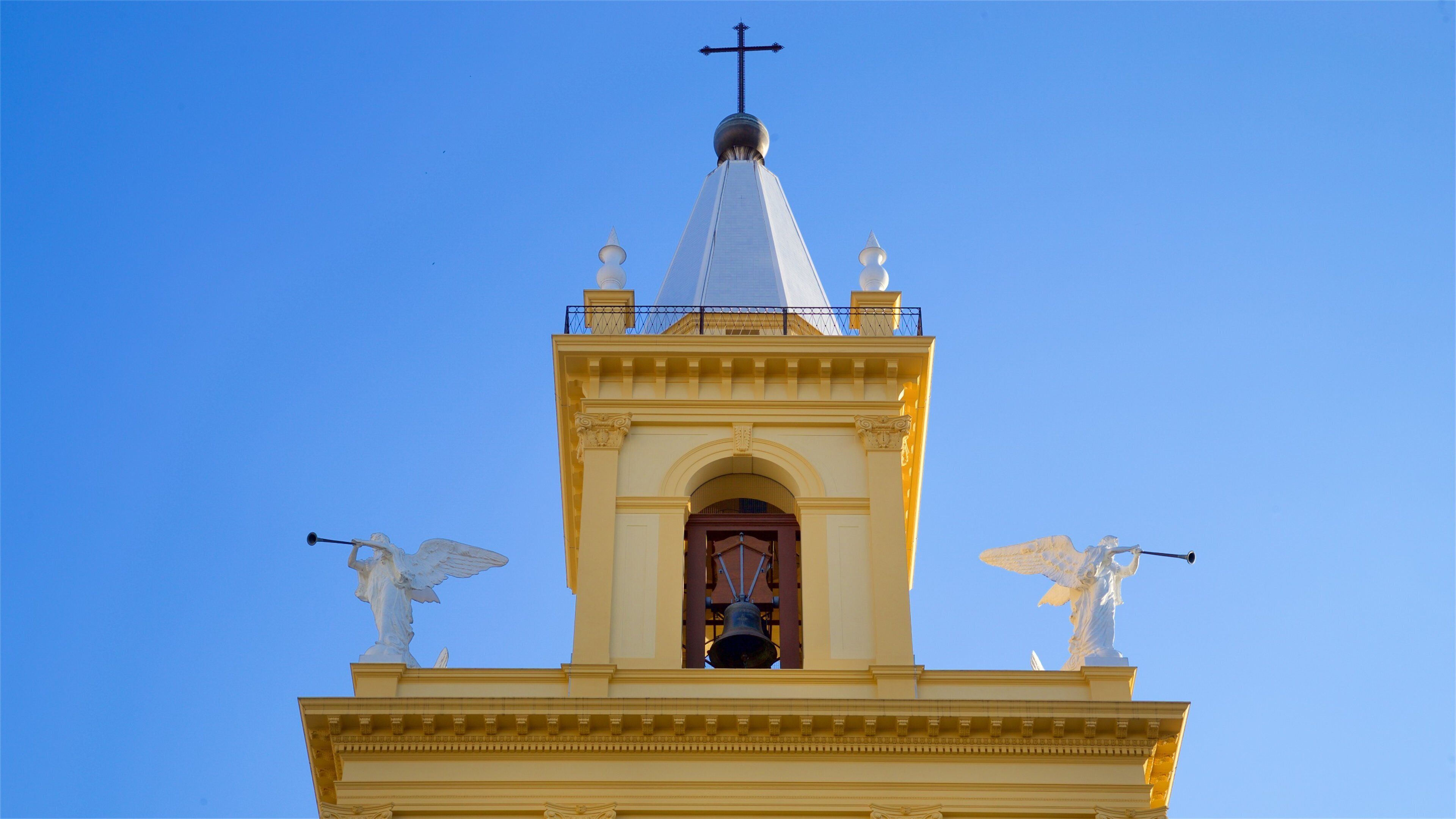 Catedral Metropolitana de Campinas som inkluderar historiska element och en kyrka eller katedral