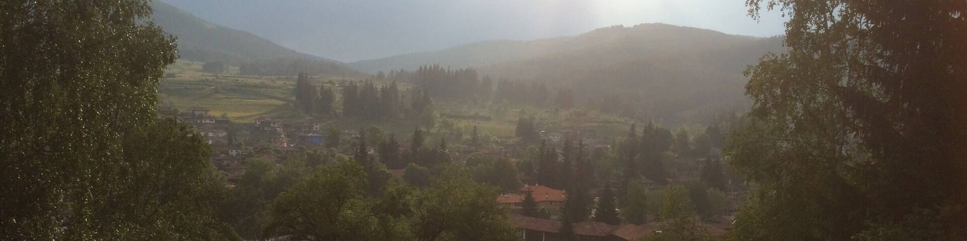 At the memorial in Koprivshtitsa