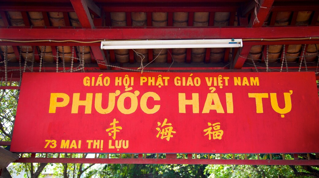 Giac Lam Pagoda showing signage