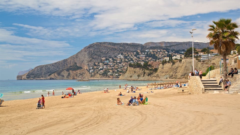 Arenal-Bol Beach which includes general coastal views and a sandy beach