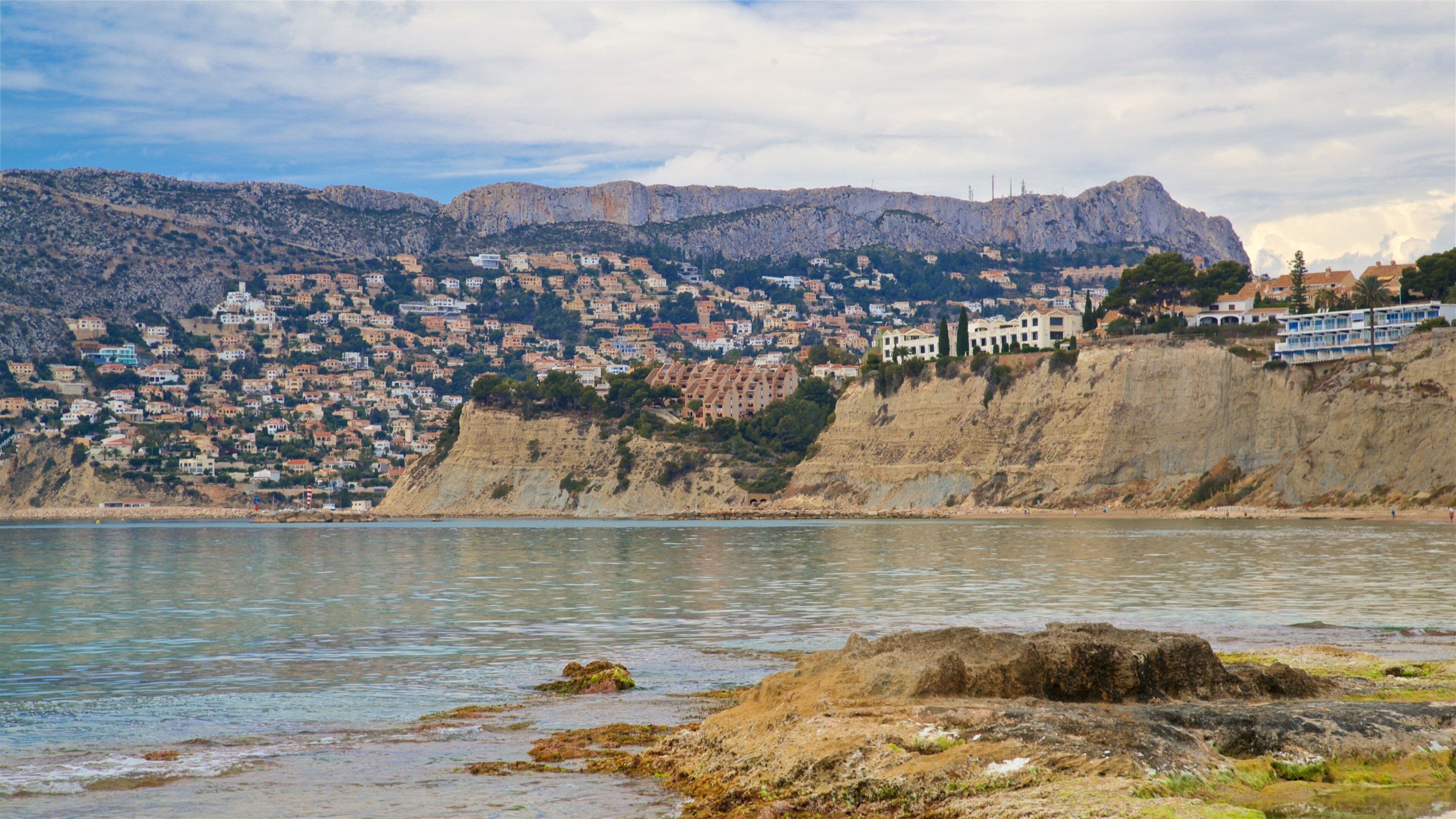 Arenal-Bol Beach featuring a coastal town and general coastal views