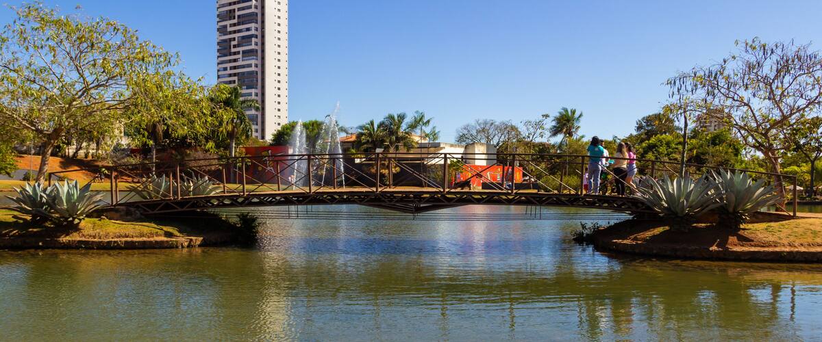 Detalhe de uma vista do Parque Ambiental do Ipiranga na cidade de Anápolis.
