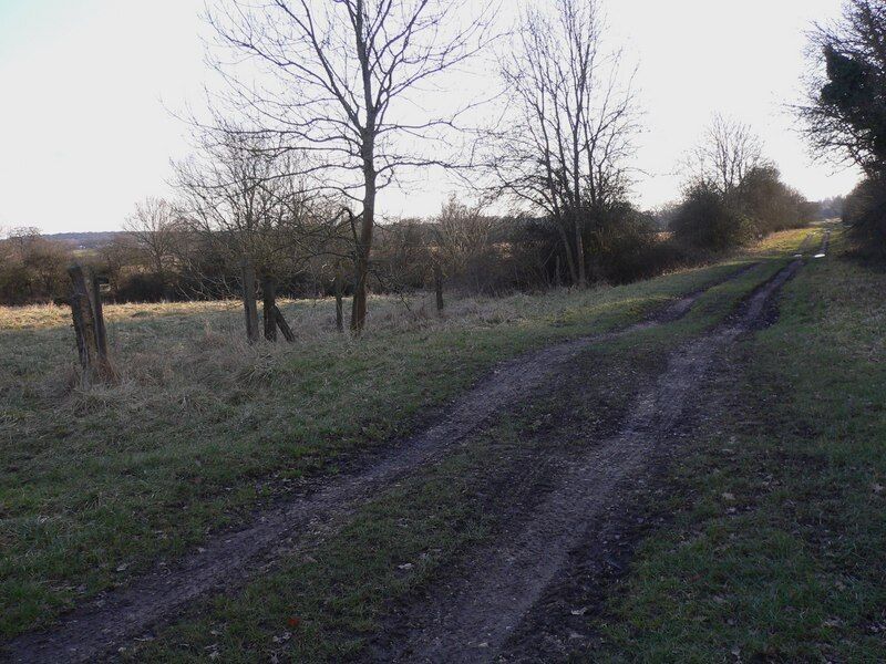 Trackbed of dismantled railway near Straits Inclosure