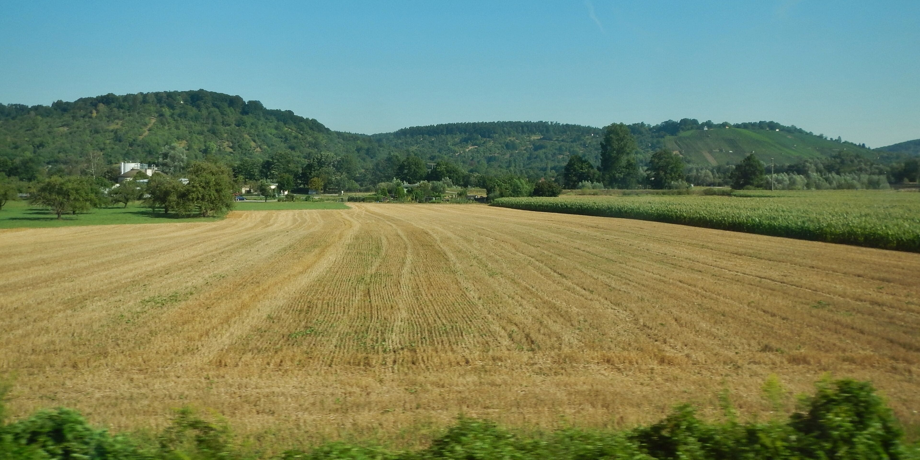 Ausblick aus der Bahn nach Aalen