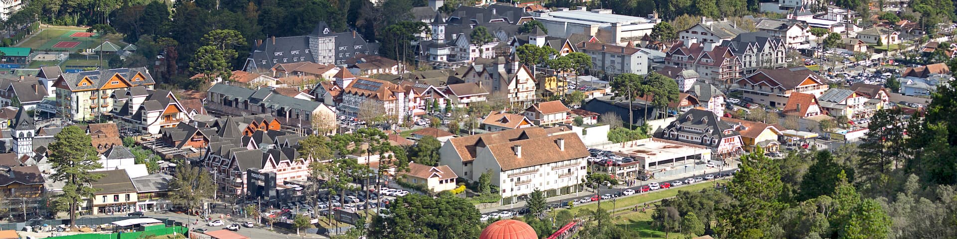 View of the Capivari tourist village, Campos do Jordão, State of São Paulo, Brazil. June 1, 2022.
