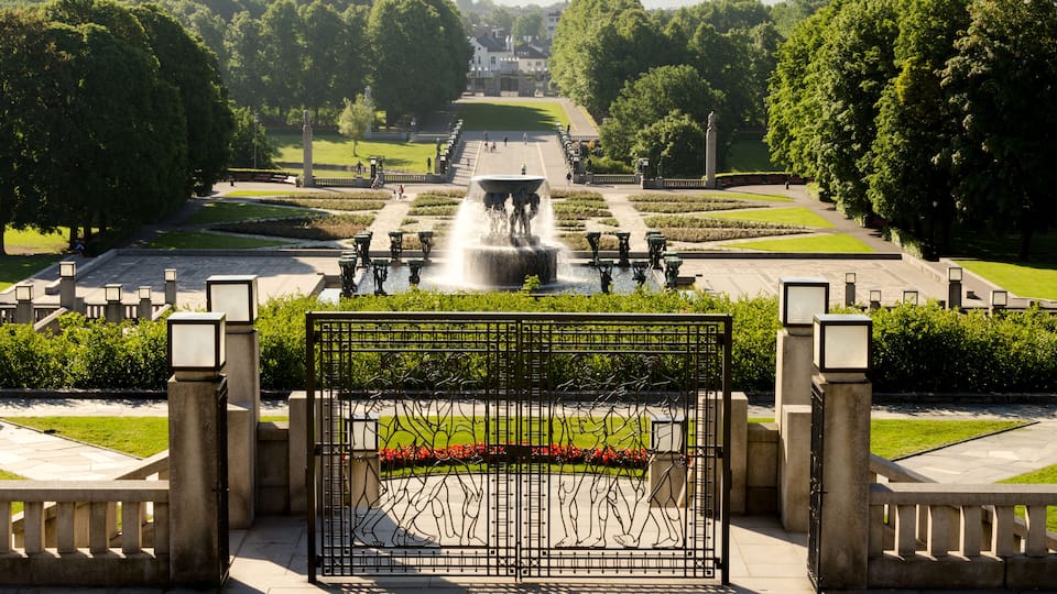 Overview on Frogner Park in Oslo Norway; Shutterstock ID 329952239