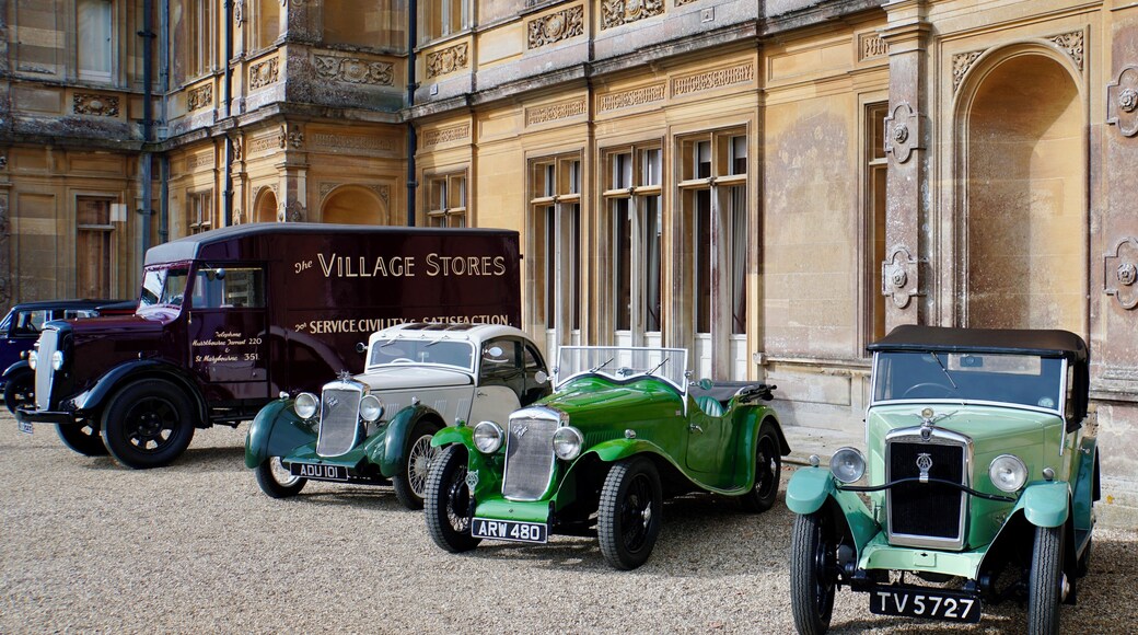 Vehicles of ‘Downton Abbey’ on display @ Highclere Castle, Highclere, Berkshire, UK (Sep 2018): venue of the popular TV Series.
