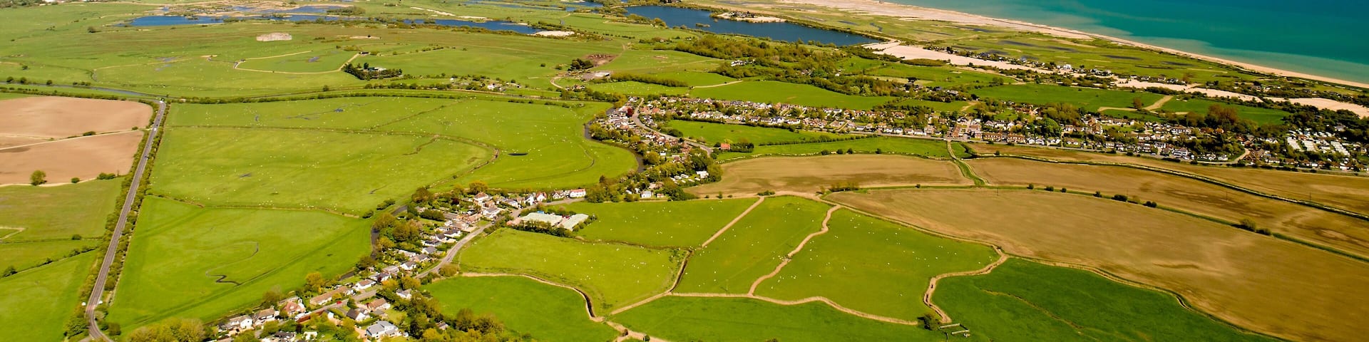 Aerial photography of Camber and Rye Harbour in East Sussex; Shutterstock ID 1089835508; purchase_order: SP-1332 HA Batch 2 August 2018; Order: ; client: HomeAway; other: To be paid with HA budget