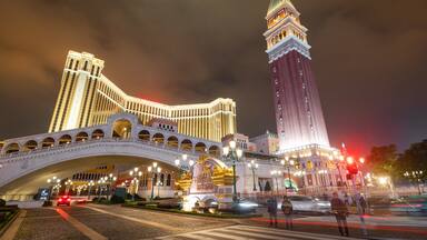 Venetian Macao Casino featuring a city and night scenes