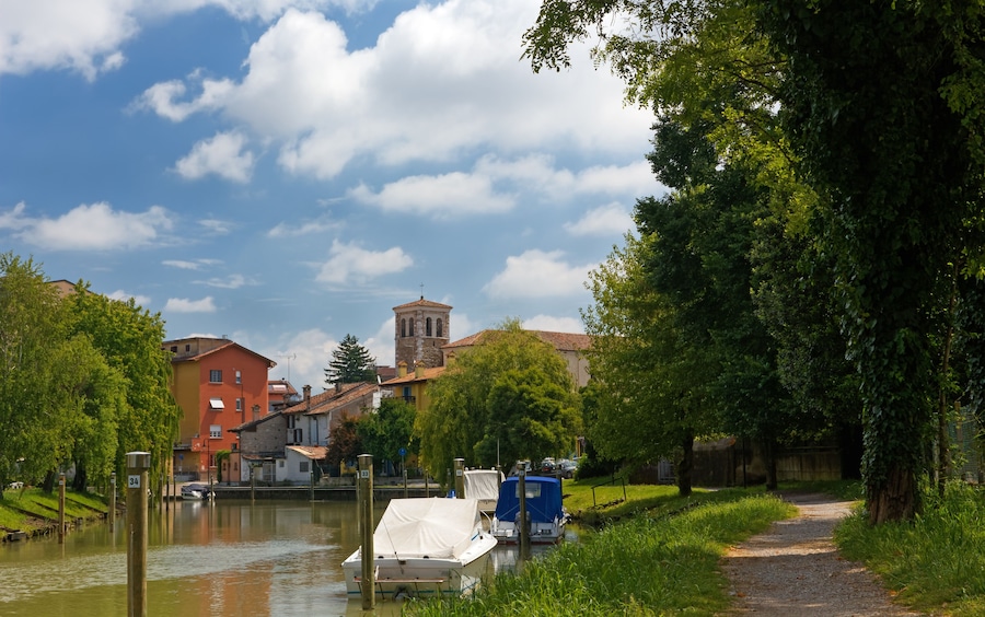 Ausa river in Cervignano del Friuli, Italy