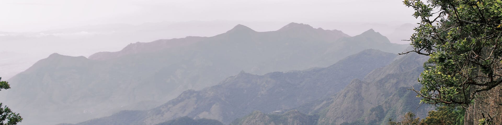scenic beauty of palani hills (part of western ghats mountain range) from a view point at kodaikanal hillstation in tamilnadu, india
