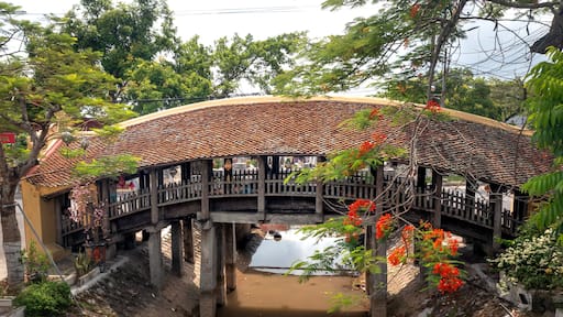 Hai Anh ancient tile bridge in Hai Hau district, Nam Dinh, Vietnam. The Tile Bridge was built in the 17th century