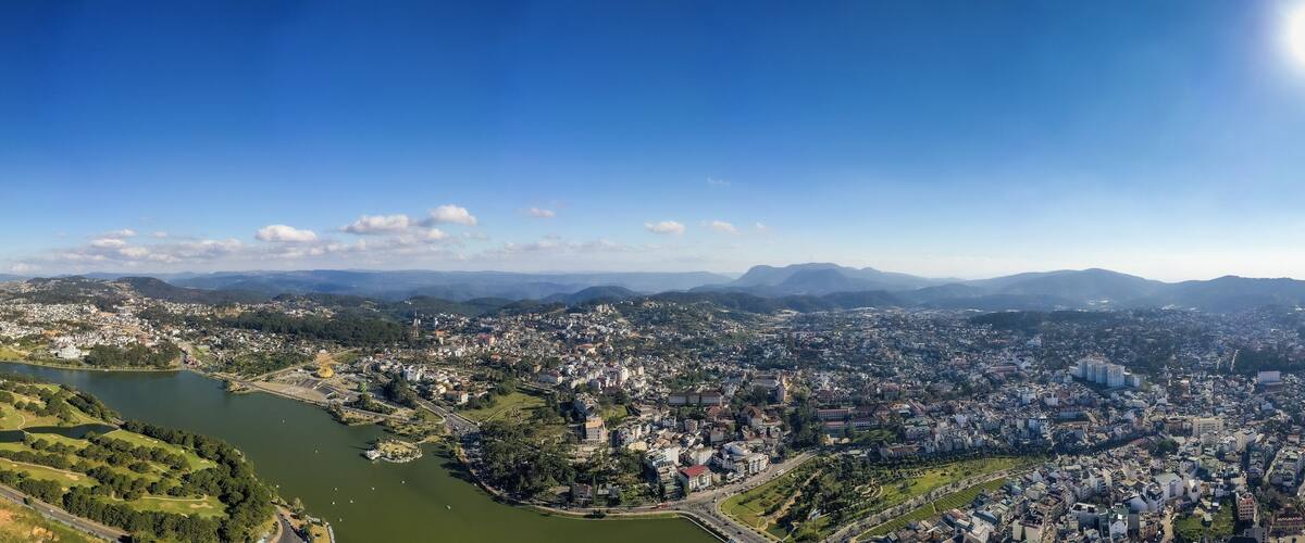 Drove view of Da Lat; Da Lat, Lam Dong Province, Vietnam