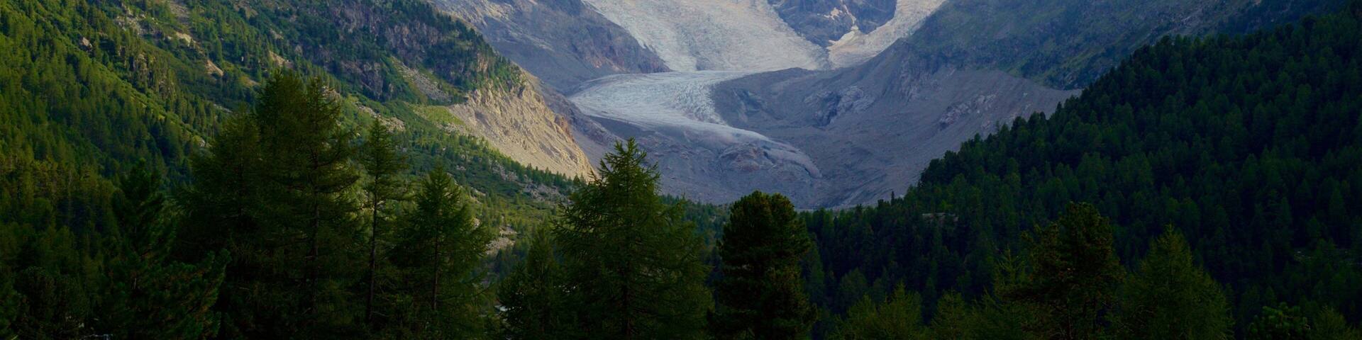 Morteratsch Glacier featuring mountains, tranquil scenes and landscape views