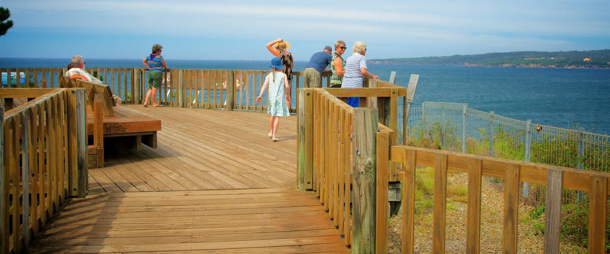 Rotary Park showing views as well as a small group of people