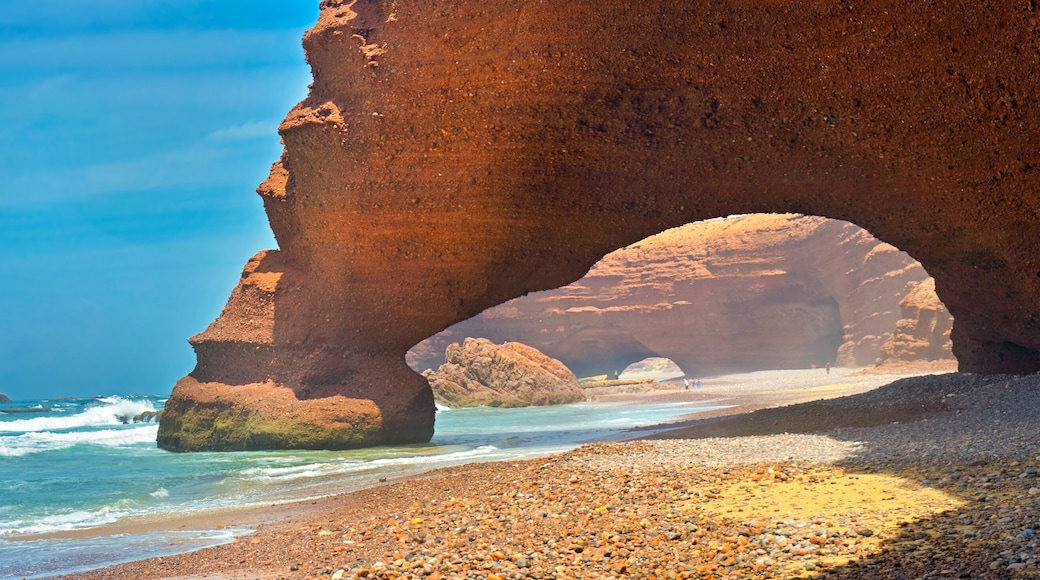 huge natural arches on the Atlantic coast of Morocco