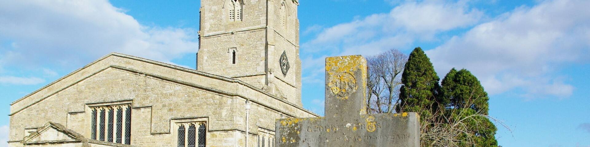 Church of England parish church of St Andrew, Shrivenham, Vale of White Horse, Oxfordshire (formerly Berkshire), seen from the southwest