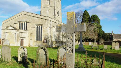 Church of England parish church of St Andrew, Shrivenham, Vale of White Horse, Oxfordshire (formerly Berkshire), seen from the southwest