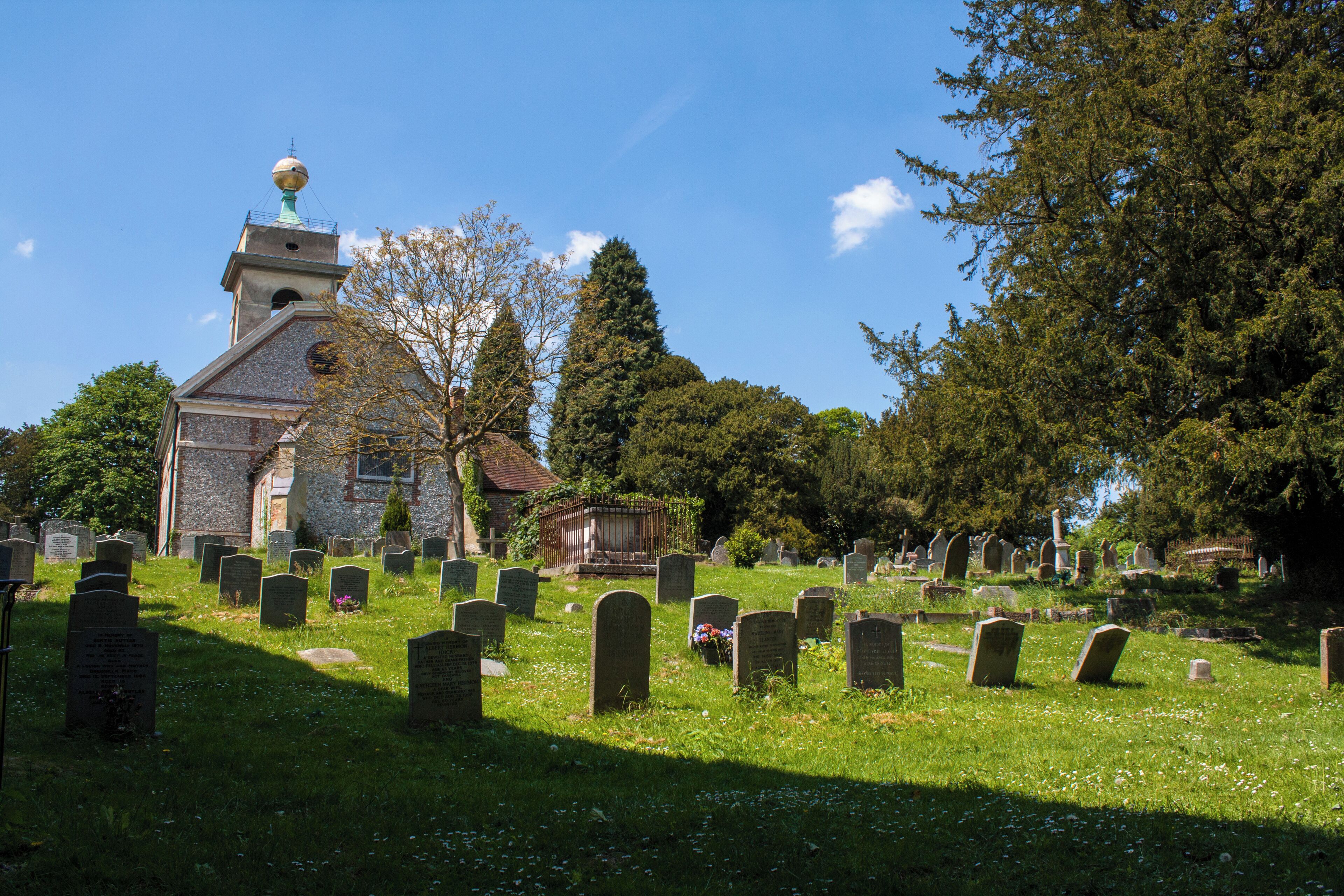 Church of England parish church of St Lawrence, West Wycombe, Buckinghamshire.