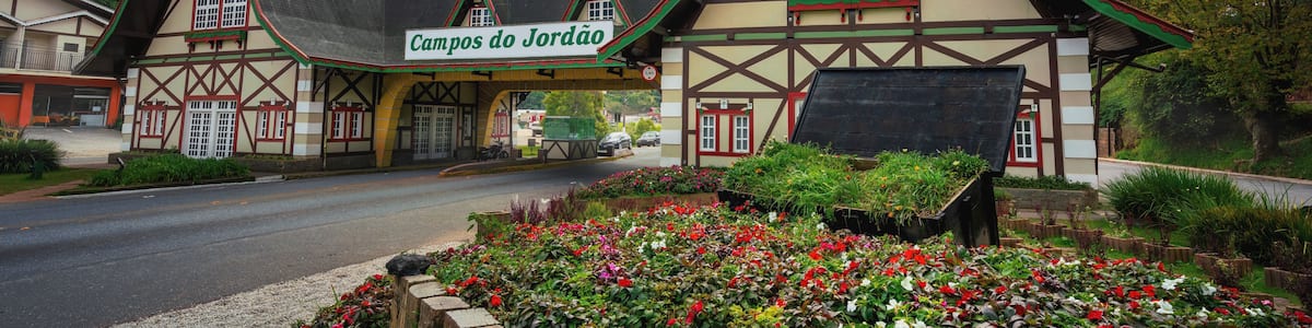 Portal at entrance of Campos do Jordao city - Campos do Jordao, Sao Paulo, Brazil