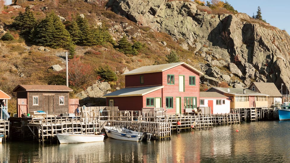 Houses in historic Quidi Vidi Village, St. Johns, Newfoundland, Canada