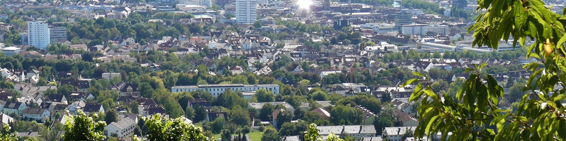 Ausblick vom Wartberg auf Heilbronn