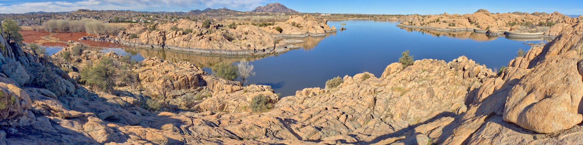 Aerial view of Granite Cliffs at Willow Lake, Arizona, USA