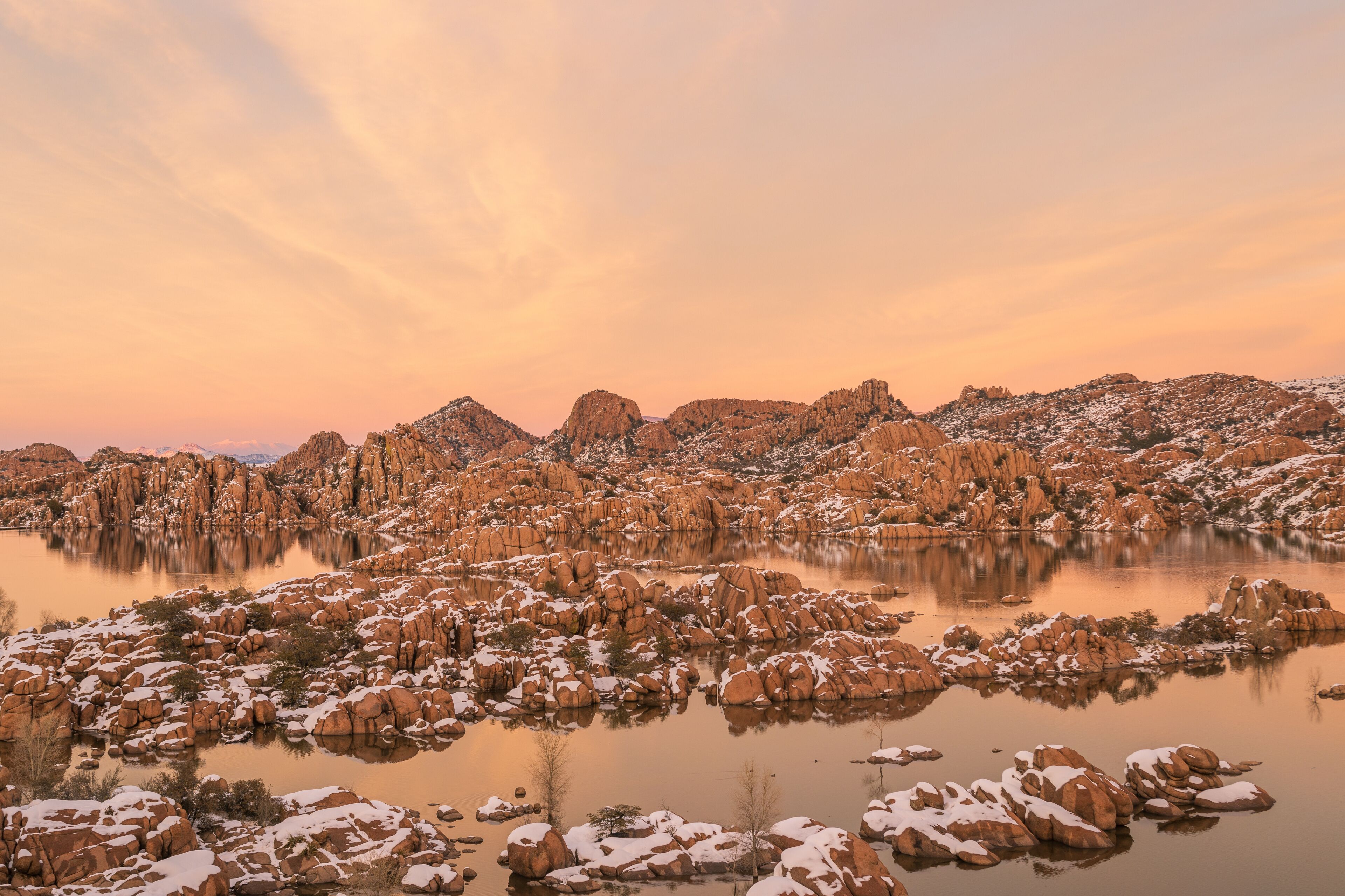 Winter Landscape at Watson Lake Prescott Arizona