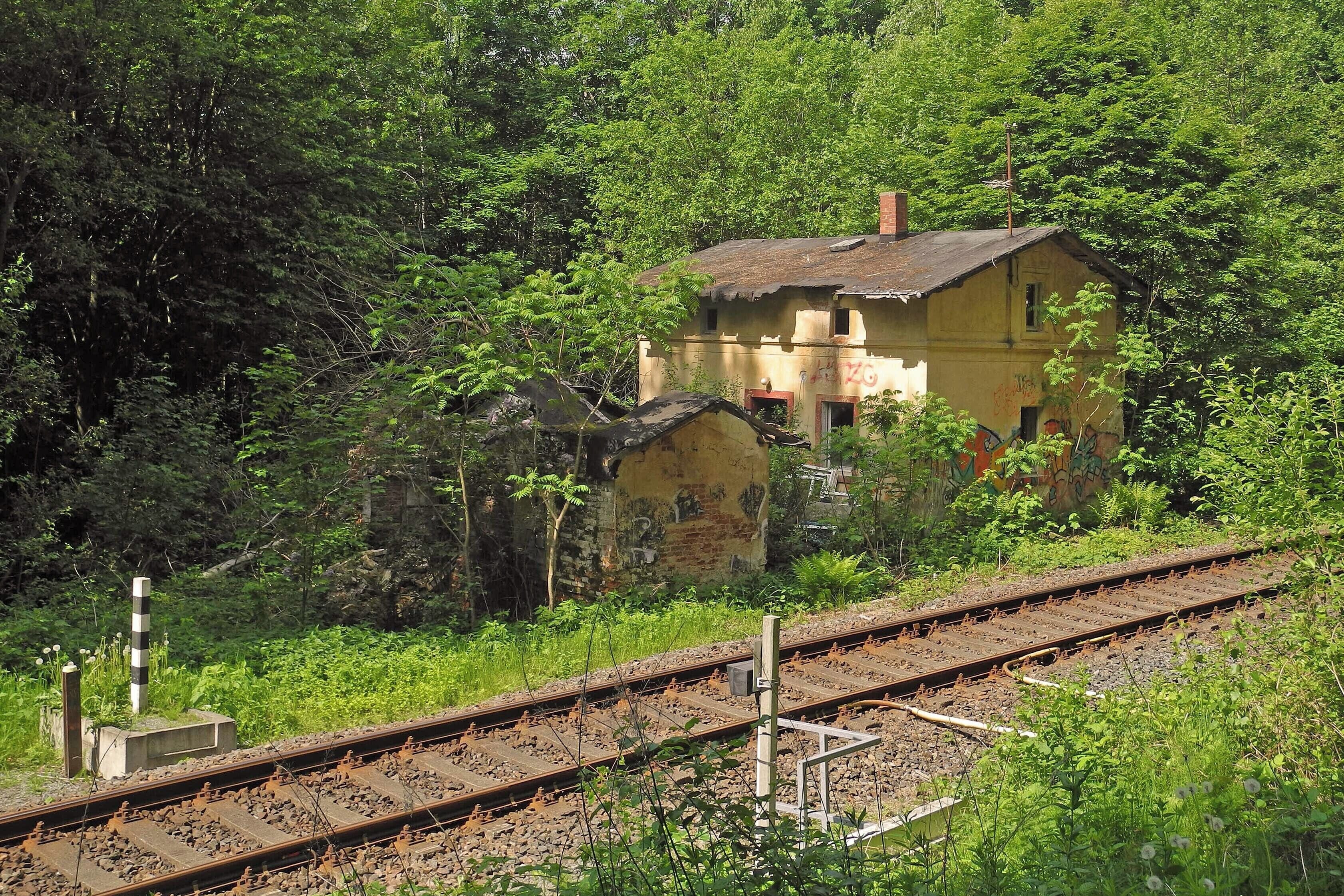 Sebnitztalbahn – Bahnwärterhaus Schönbach, Naßweg 1 bei km 45,3