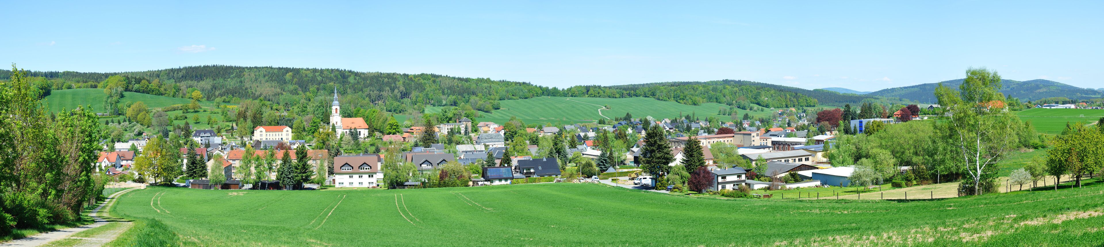 Blick auf Wehrsdorf in der Oberlausitz