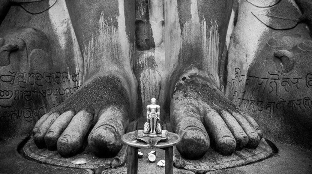 Shravanabelagola, an 80 foot high Jain statue, built in 982 AD.