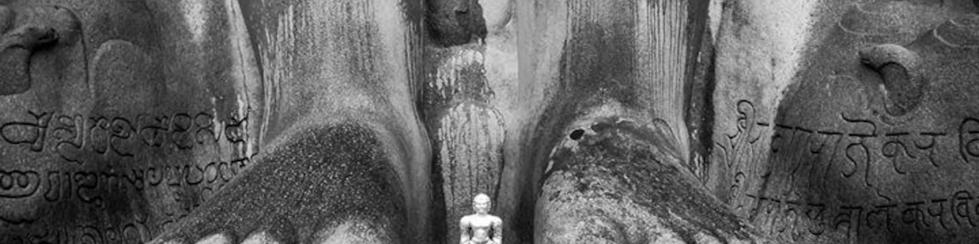 Shravanabelagola, an 80 foot high Jain statue, built in 982 AD.
