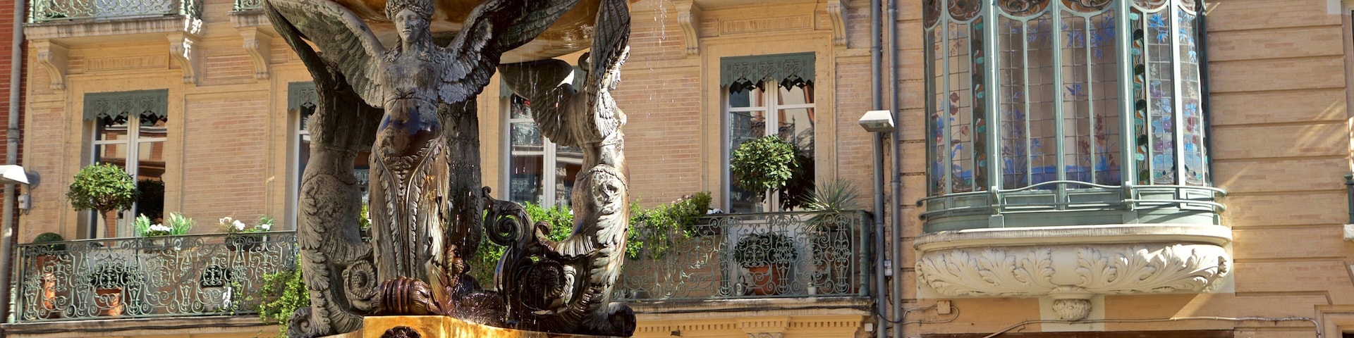 Esquirol Place which includes a fountain