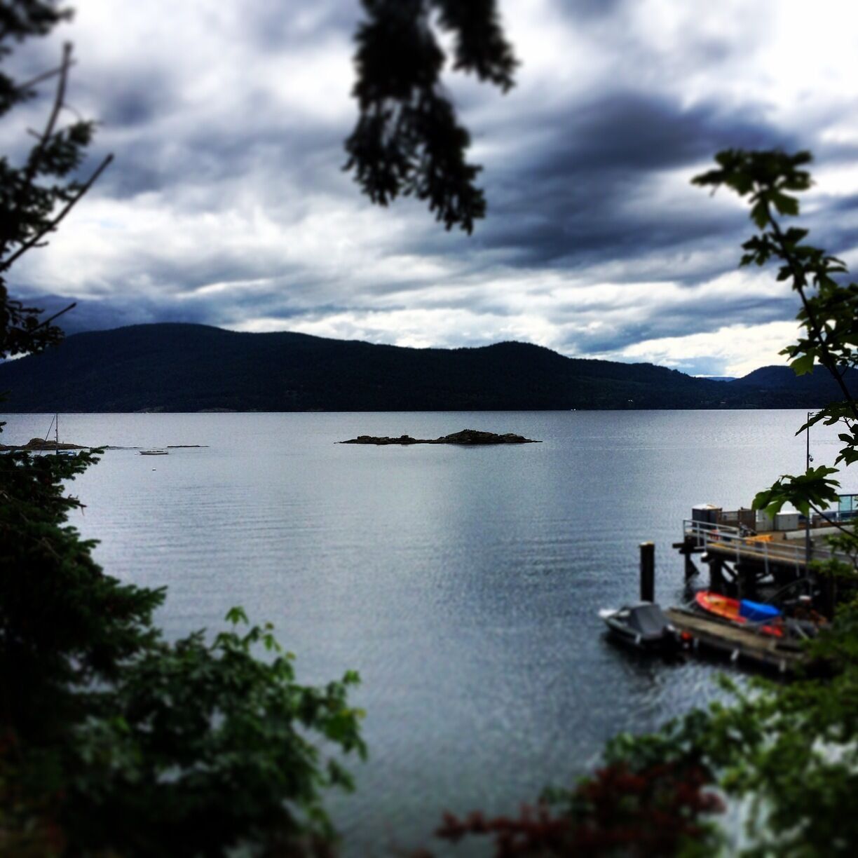 The view at Vesuvius Harbour on Saltspring Island.  