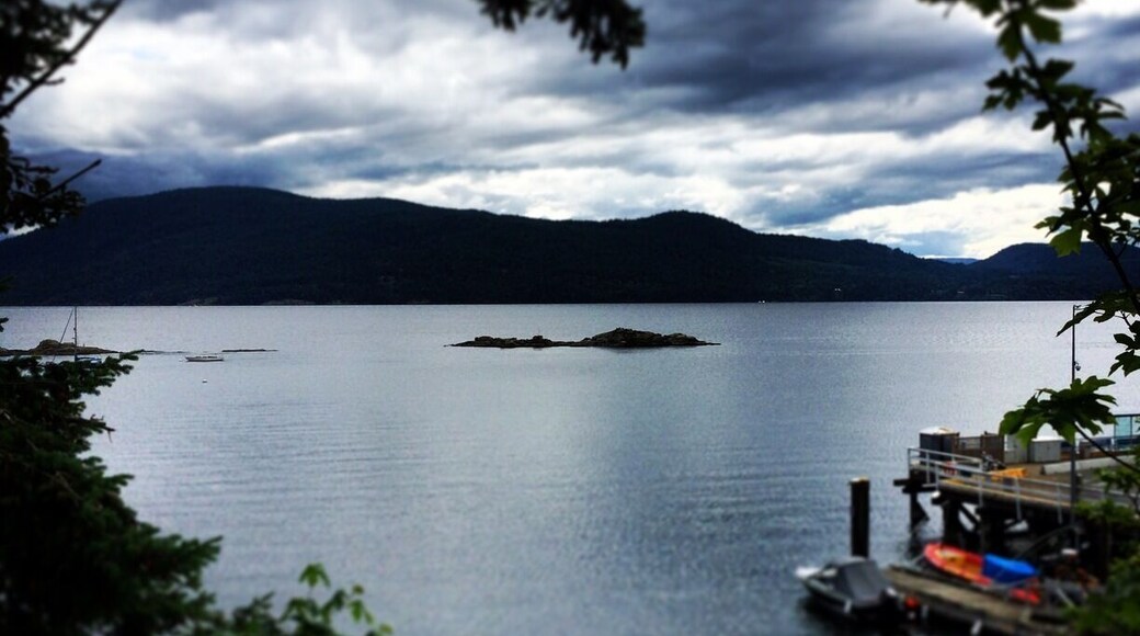 The view at Vesuvius Harbour on Saltspring Island.