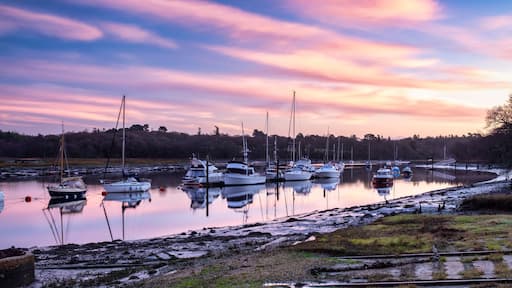 Early morning sunrise at bucklers hard in the new forest