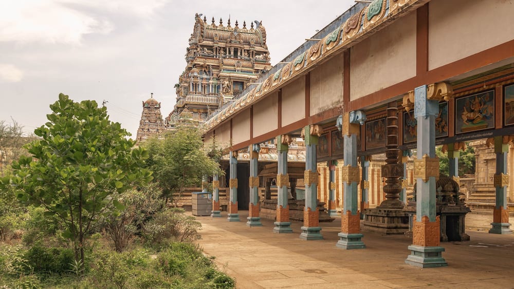 Kampaheshwarar Temple dedicated to Lord Shiva, located in Tirubuvanam, Tamil Nadu, India.